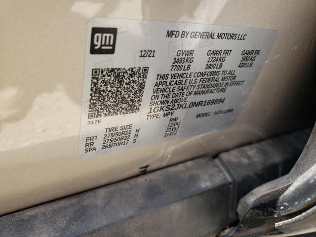 Photo 9 VIN: 1GKS2JKL0NR169894 - GMC YUKON XL D 