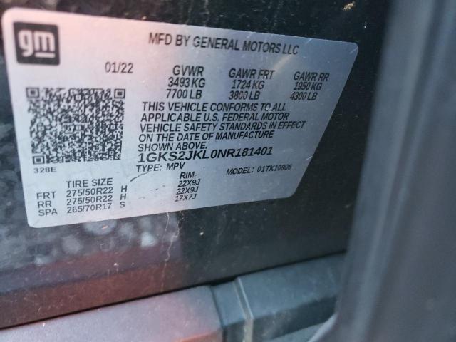 Photo 12 VIN: 1GKS2JKL0NR181401 - GMC YUKON XL D 