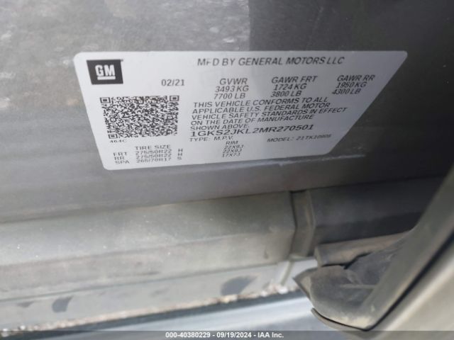 Photo 8 VIN: 1GKS2JKL2MR270501 - GMC YUKON XL 