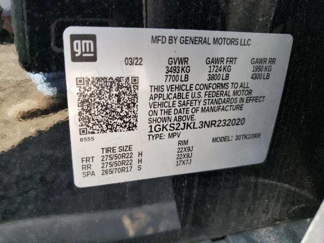 Photo 12 VIN: 1GKS2JKL3NR232020 - GMC YUKON 