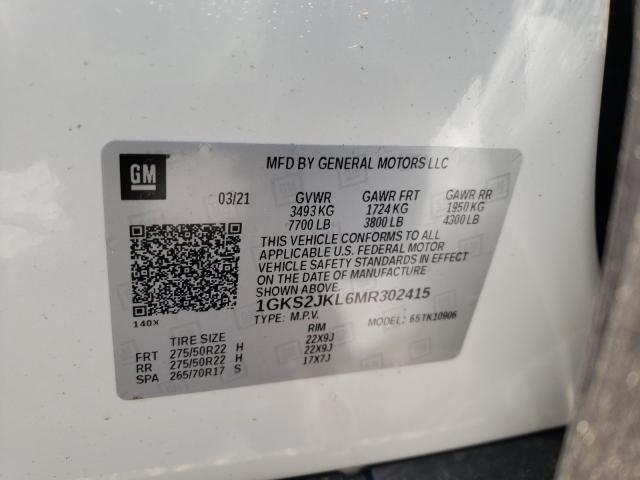 Photo 9 VIN: 1GKS2JKL6MR302415 - GMC YUKON XL D 