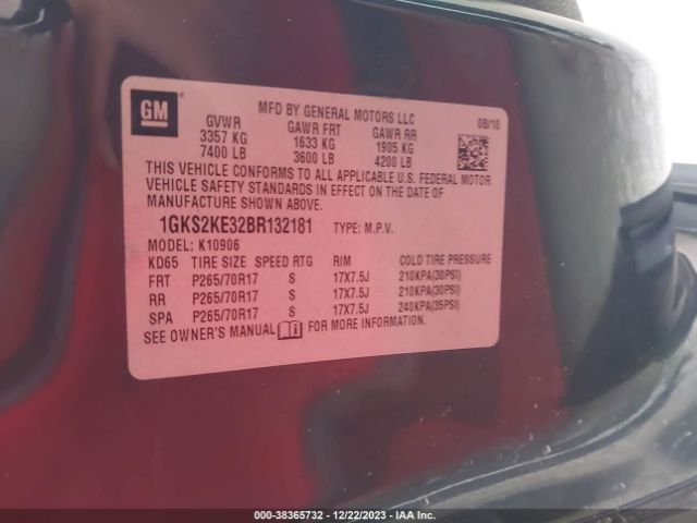 Photo 8 VIN: 1GKS2KE32BR132181 - GMC YUKON XL 1500 