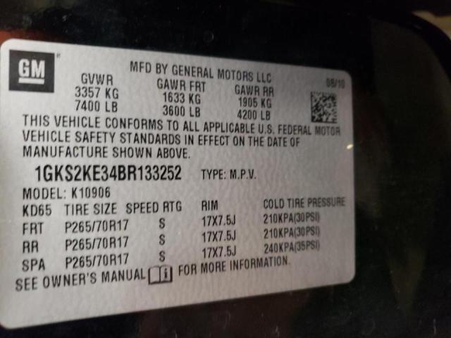 Photo 13 VIN: 1GKS2KE34BR133252 - GMC YUKON XL K 