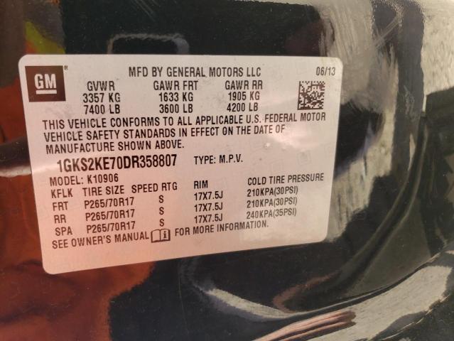 Photo 13 VIN: 1GKS2KE70DR358807 - GMC YUKON 