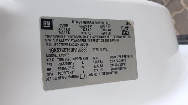 Photo 2 VIN: 1GKS2KE76DR100839 - GMC YUKON 