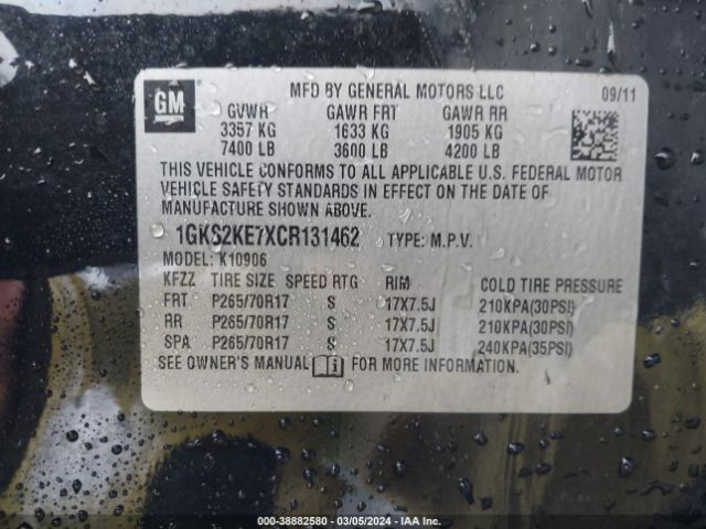 Photo 8 VIN: 1GKS2KE7XCR131462 - GMC YUKON XL 1500 