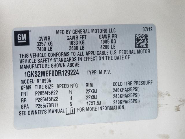 Photo 9 VIN: 1GKS2MEF0DR129224 - GMC YUKON XL D 