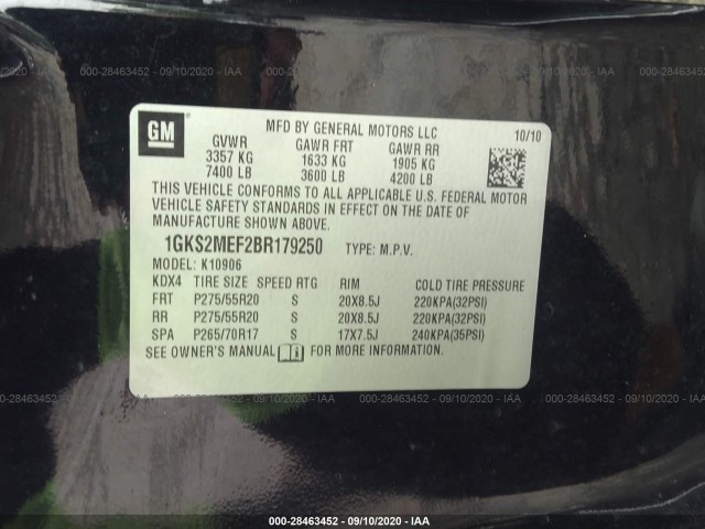 Photo 8 VIN: 1GKS2MEF2BR179250 - GMC YUKON XL 