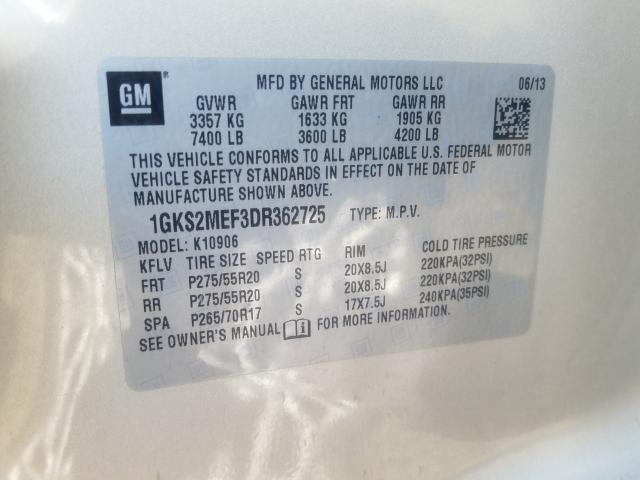 Photo 9 VIN: 1GKS2MEF3DR362725 - GMC YUKON XL D 