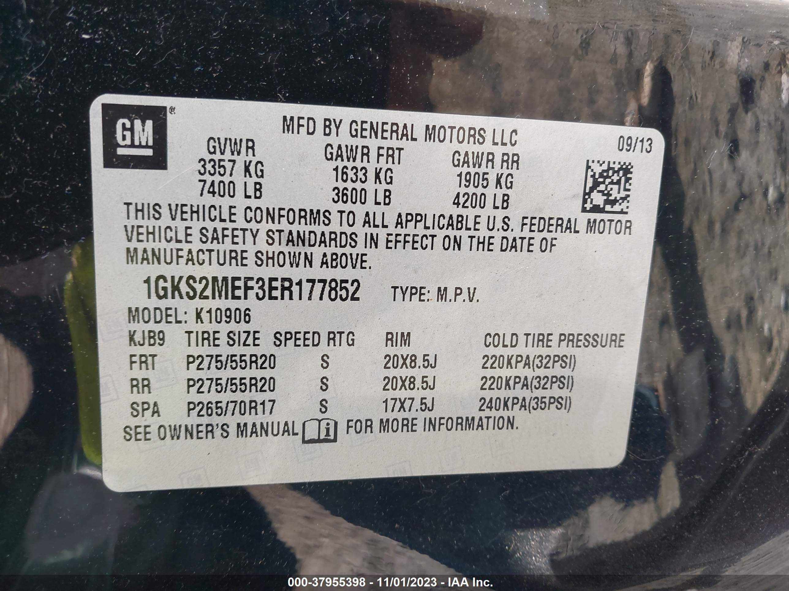 Photo 8 VIN: 1GKS2MEF3ER177852 - GMC NULL 