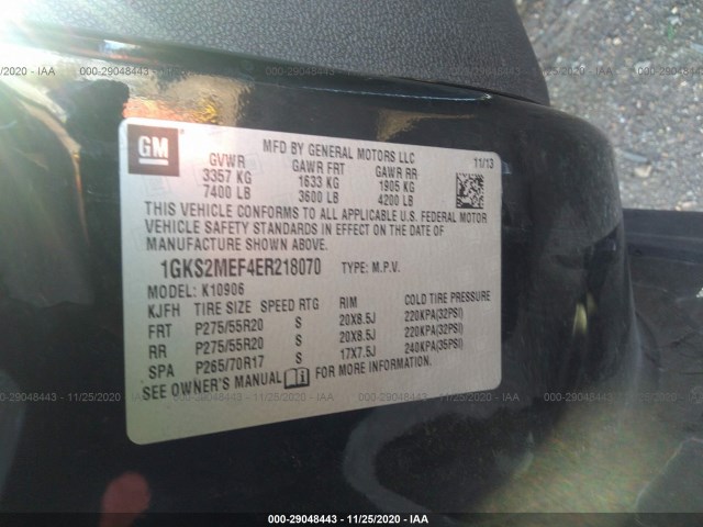 Photo 8 VIN: 1GKS2MEF4ER218070 - GMC YUKON XL 