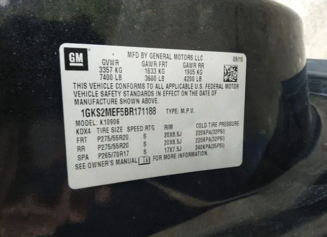 Photo 8 VIN: 1GKS2MEF5BR171188 - GMC YUKON XL 