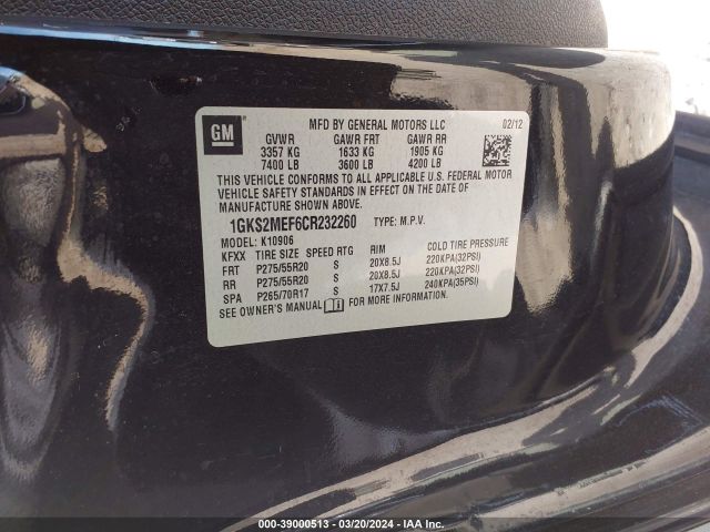 Photo 8 VIN: 1GKS2MEF6CR232260 - GMC YUKON 