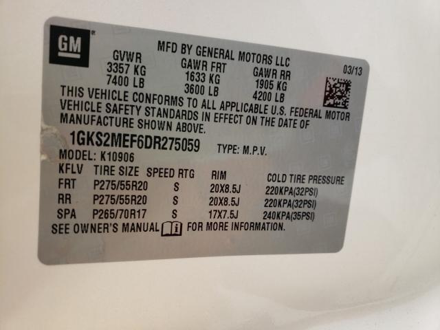 Photo 9 VIN: 1GKS2MEF6DR275059 - GMC YUKON XL D 