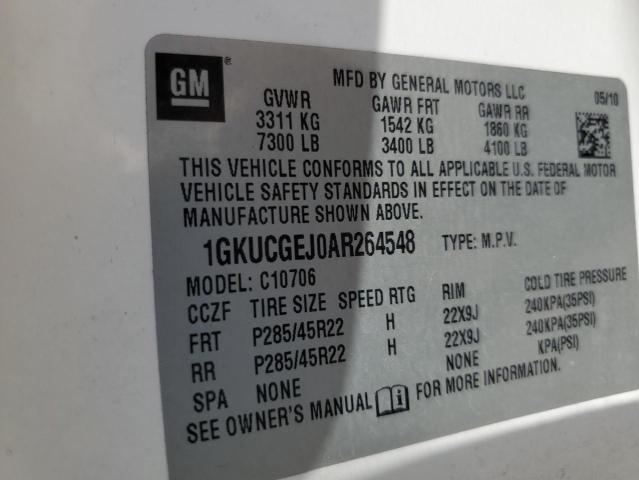 Photo 12 VIN: 1GKUCGEJ0AR264548 - GMC YUKON 