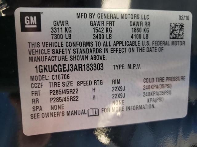 Photo 9 VIN: 1GKUCGEJ3AR183303 - GMC YUKON DENA 