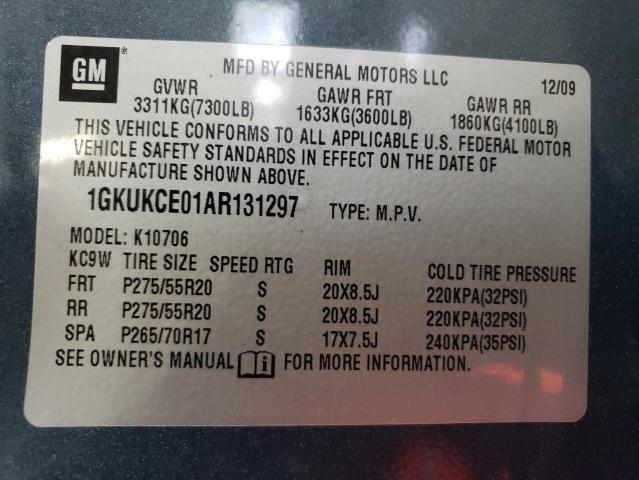 Photo 12 VIN: 1GKUKCE01AR131297 - GMC YUKON SLT 