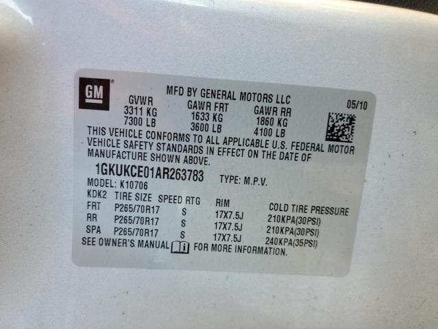 Photo 9 VIN: 1GKUKCE01AR263783 - GMC YUKON SLT 