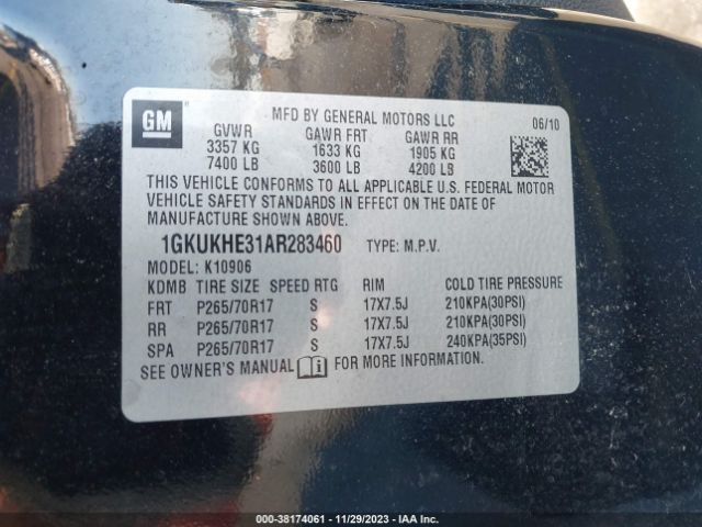 Photo 8 VIN: 1GKUKHE31AR283460 - GMC YUKON XL 