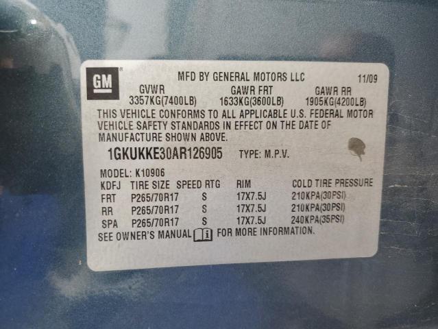 Photo 12 VIN: 1GKUKKE30AR126905 - GMC YUKON XL K 