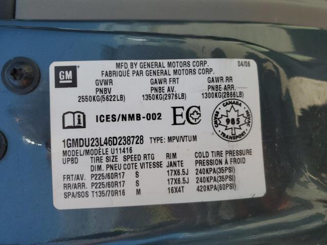 Photo 12 VIN: 1GMDU23L46D238728 - PONTIAC MONTANA 