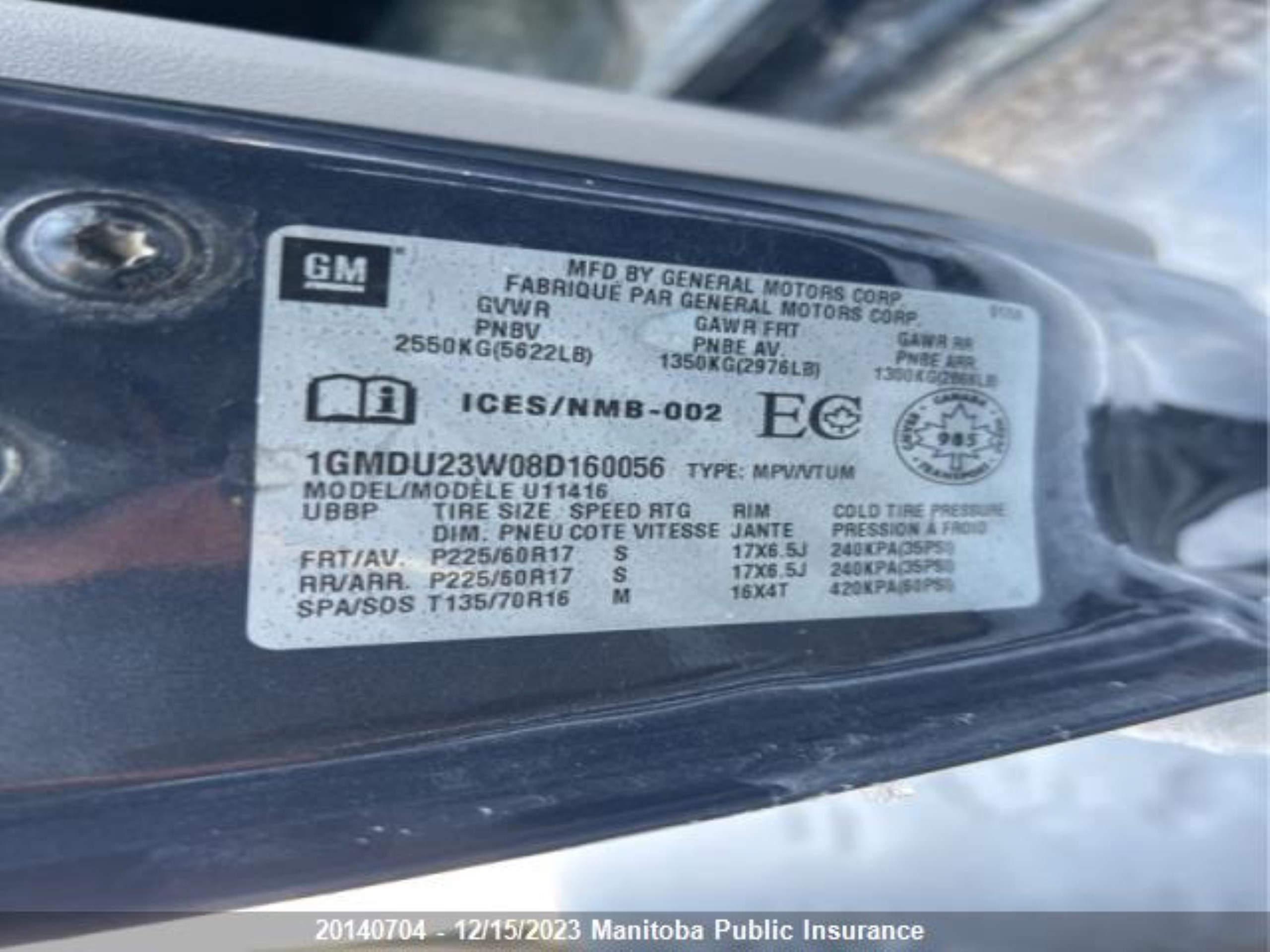 Photo 8 VIN: 1GMDU23W08D160056 - PONTIAC MONTANA 