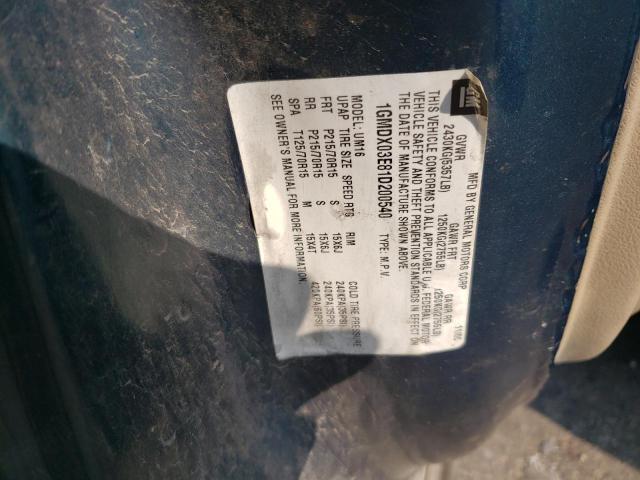 Photo 12 VIN: 1GMDX03E81D200540 - PONTIAC MONTANA 