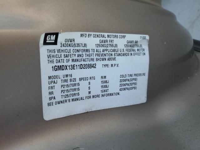 Photo 12 VIN: 1GMDX13E11D208842 - PONTIAC MONTANA LU 