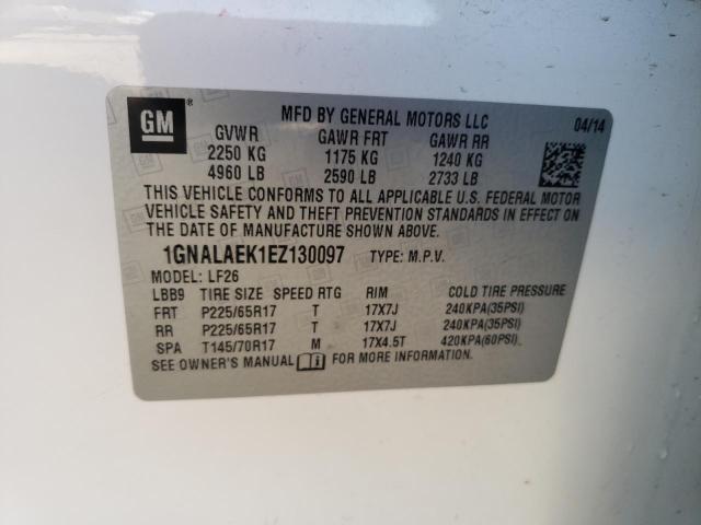 Photo 9 VIN: 1GNALAEK1EZ130097 - CHEVROLET EQUINOX LS 