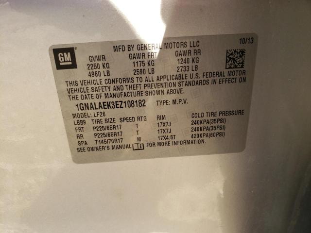 Photo 9 VIN: 1GNALAEK3EZ108182 - CHEVROLET EQUINOX LS 