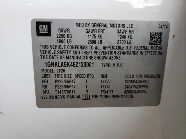 Photo 9 VIN: 1GNALAEK4EZ129901 - CHEVROLET EQUINOX LS 