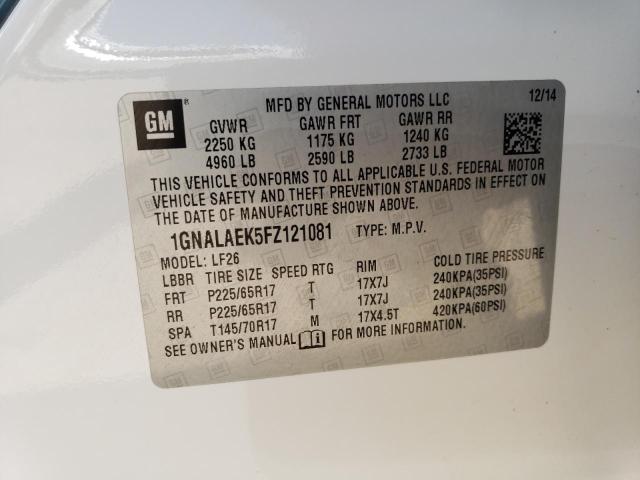 Photo 12 VIN: 1GNALAEK5FZ121081 - CHEVROLET EQUINOX 