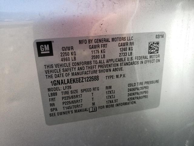 Photo 13 VIN: 1GNALAEK6EZ122688 - CHEVROLET EQUINOX LS 