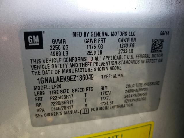 Photo 9 VIN: 1GNALAEK9EZ136049 - CHEVROLET EQUINOX LS 