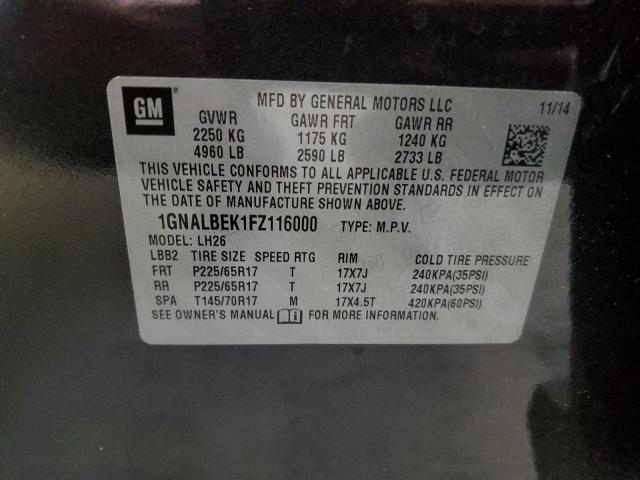 Photo 12 VIN: 1GNALBEK1FZ116000 - CHEVROLET EQUINOX 