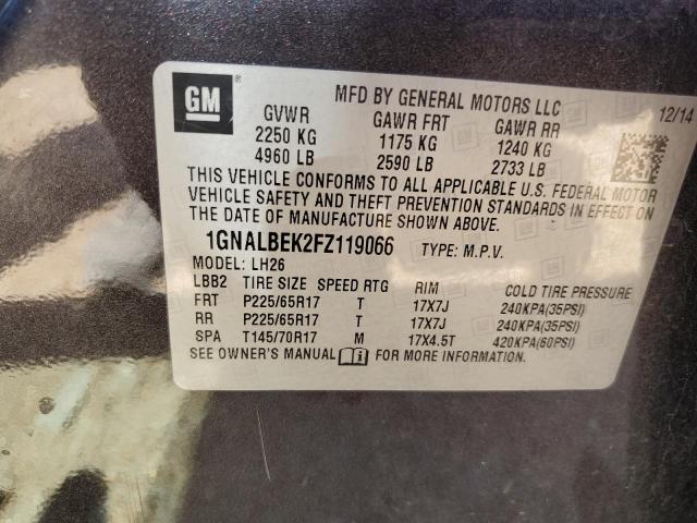 Photo 12 VIN: 1GNALBEK2FZ119066 - CHEVROLET EQUINOX 