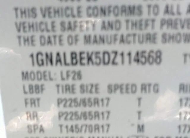 Photo 8 VIN: 1GNALBEK5DZ114568 - CHEVROLET EQUINOX 