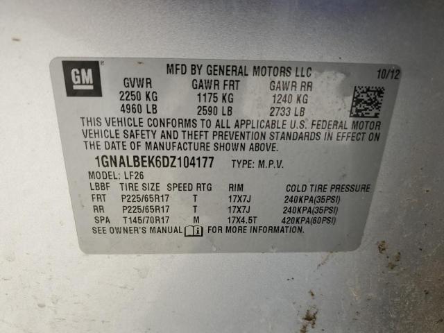 Photo 12 VIN: 1GNALBEK6DZ104177 - CHEVROLET EQUINOX 