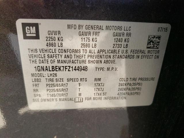 Photo 12 VIN: 1GNALBEK7FZ144948 - CHEVROLET EQUINOX 