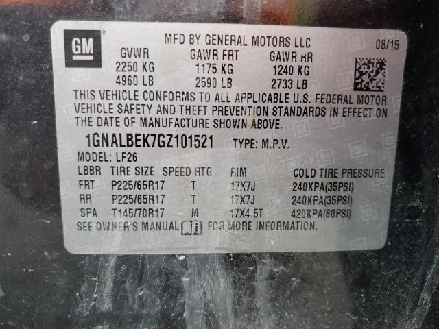 Photo 11 VIN: 1GNALBEK7GZ101521 - CHEVROLET EQUINOX 