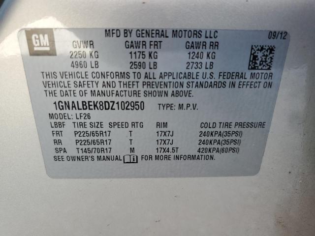 Photo 11 VIN: 1GNALBEK8DZ102950 - CHEVROLET EQUINOX LS 