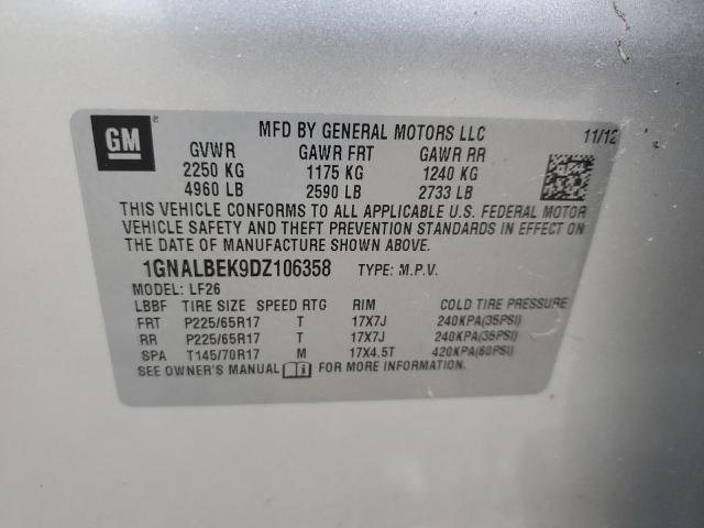 Photo 11 VIN: 1GNALBEK9DZ106358 - CHEVROLET EQUINOX LS 