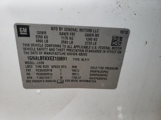 Photo 13 VIN: 1GNALBEKXEZ109691 - CHEVROLET EQUINOX 