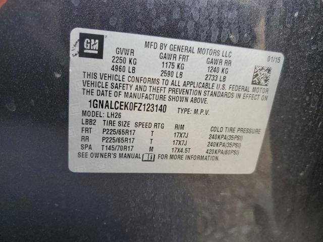 Photo 12 VIN: 1GNALCEK0FZ123140 - CHEVROLET EQUINOX 