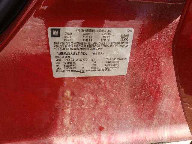 Photo 13 VIN: 1GNALCEK5FZ111856 - CHEVROLET EQUINOX LT 