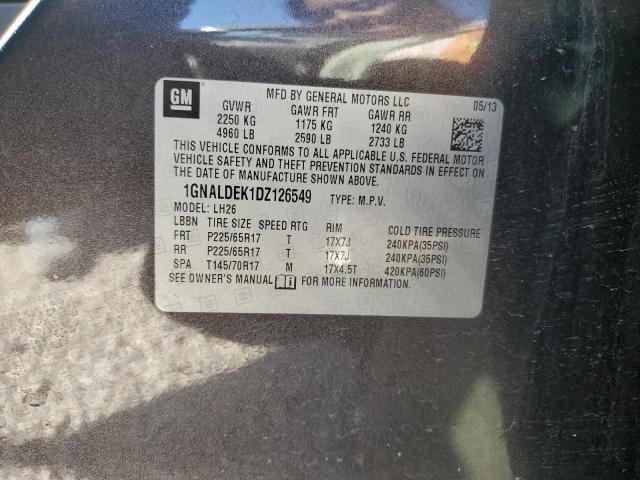 Photo 11 VIN: 1GNALDEK1DZ126549 - CHEVROLET EQUINOX LT 