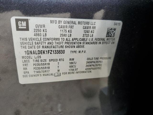 Photo 12 VIN: 1GNALDEK1FZ133830 - CHEVROLET EQUINOX LT 