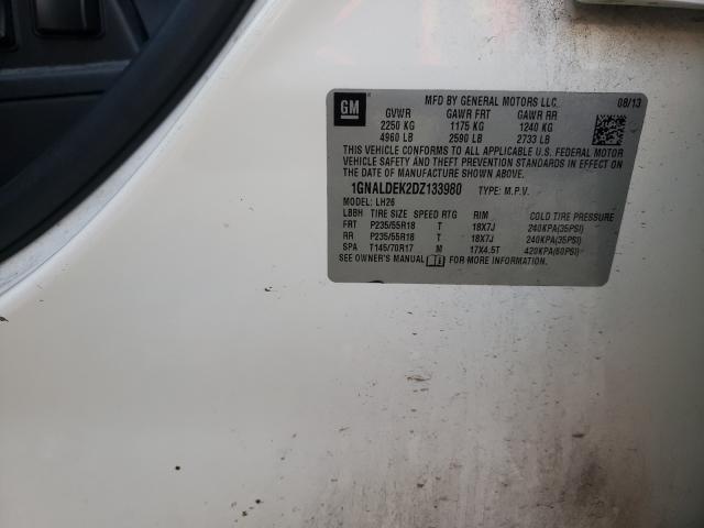 Photo 9 VIN: 1GNALDEK2DZ133980 - CHEVROLET EQUINOX LT 