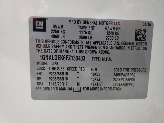 Photo 12 VIN: 1GNALDEK6FZ133483 - CHEVROLET EQUINOX 