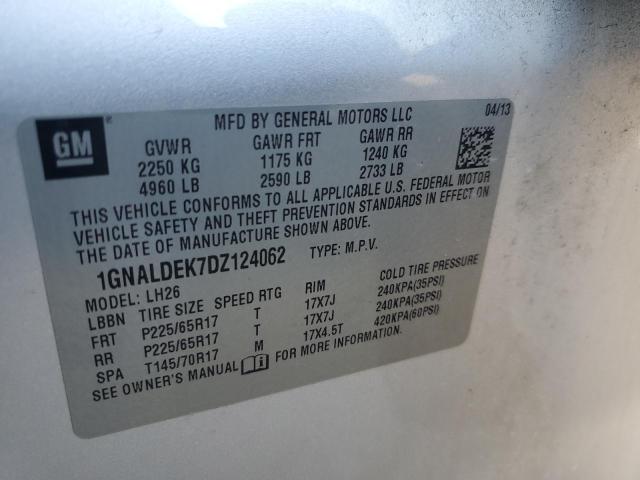 Photo 12 VIN: 1GNALDEK7DZ124062 - CHEVROLET EQUINOX LT 